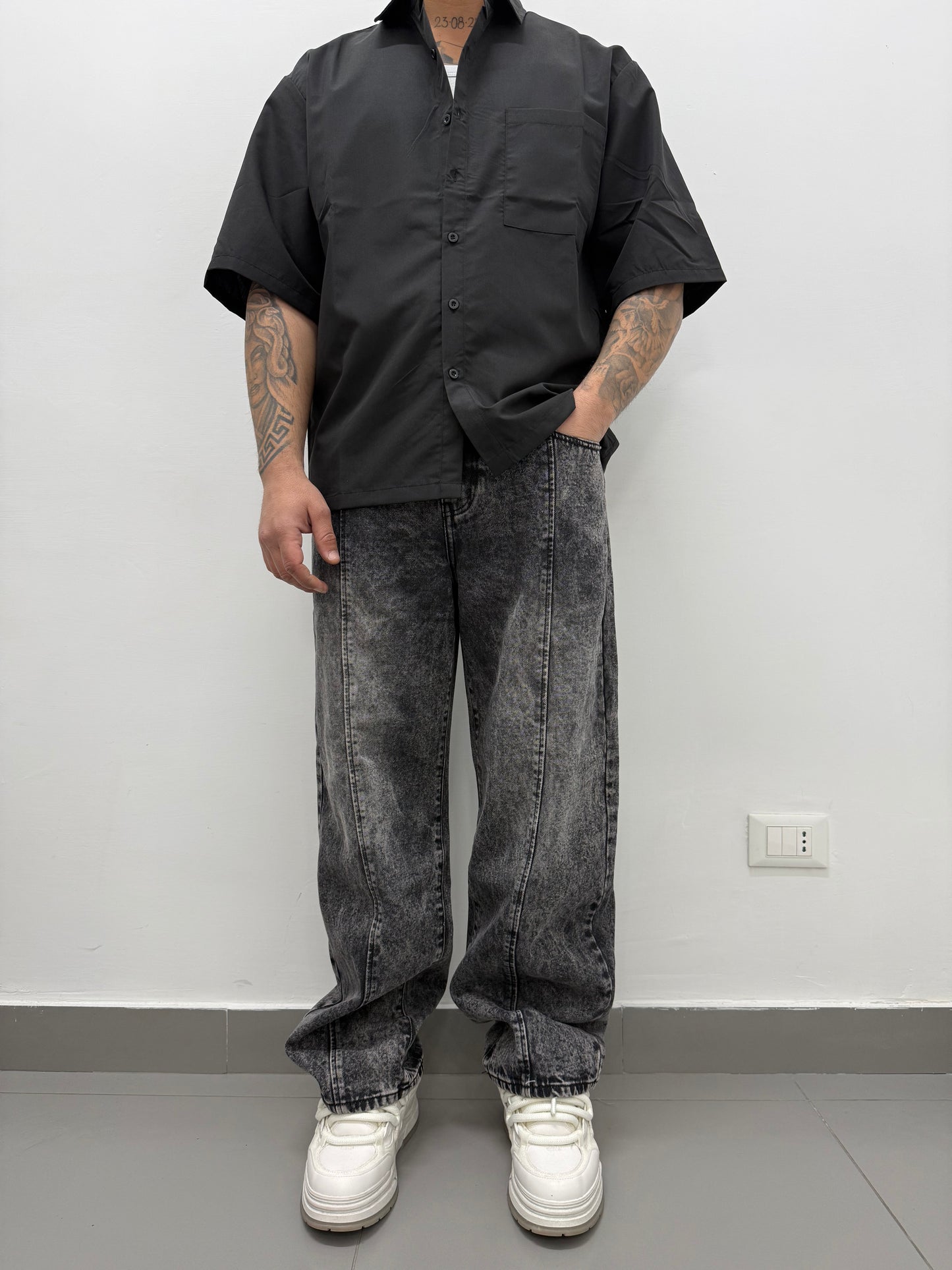 Baggy LINES Grey