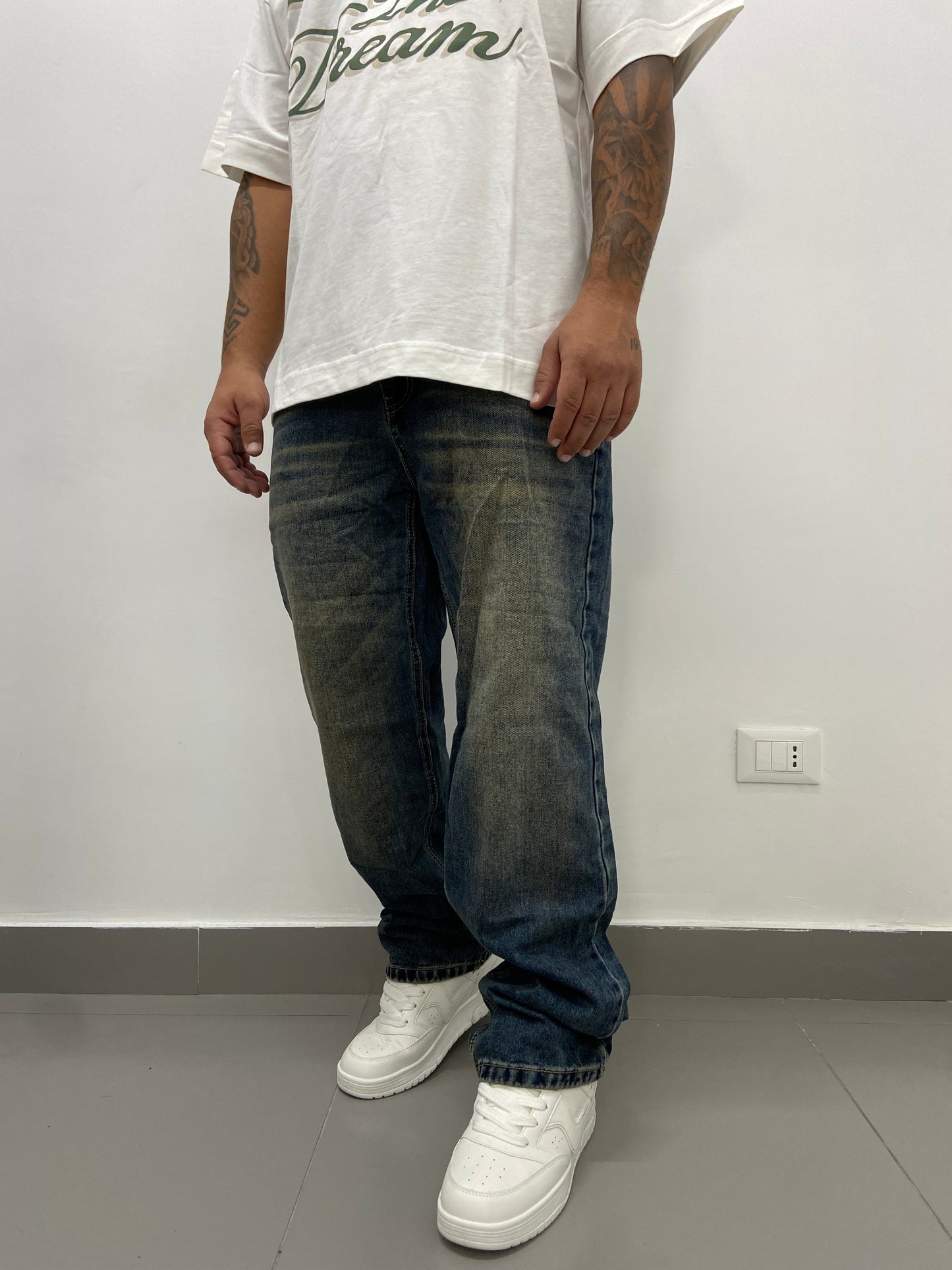 Baggy "SABBIATO" Blu
