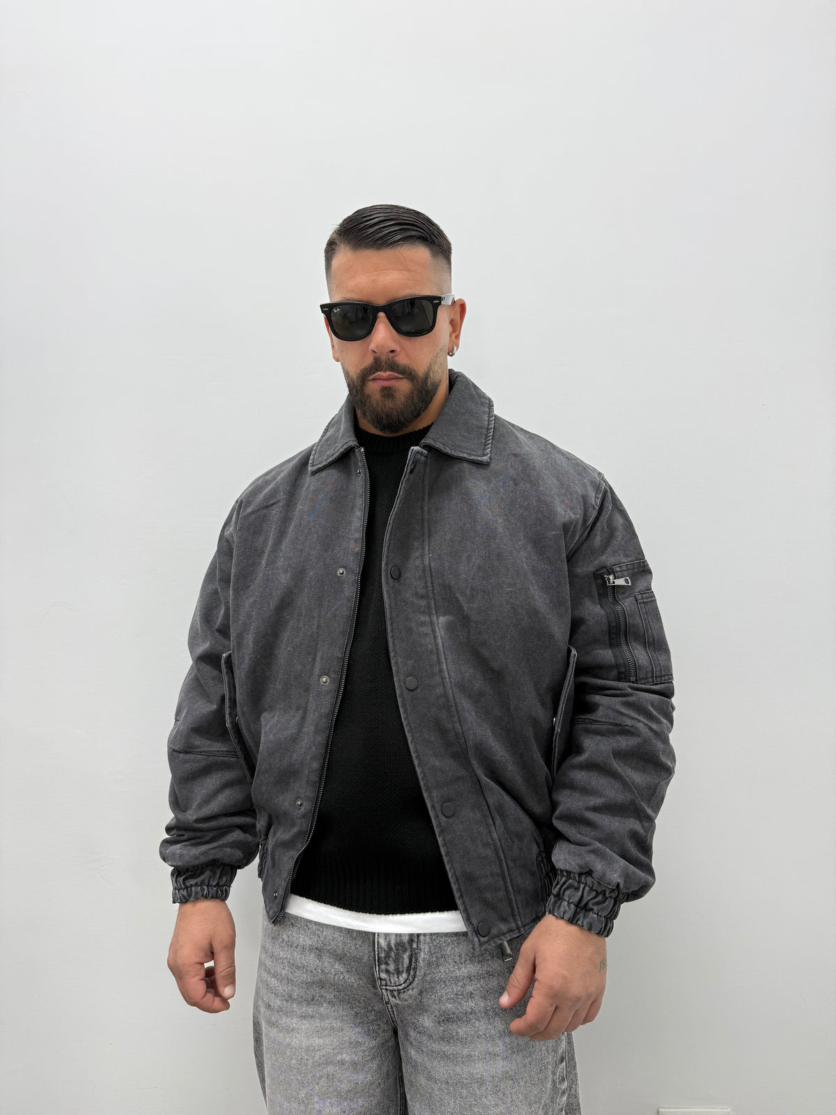 Bomber "WASHED" Denim