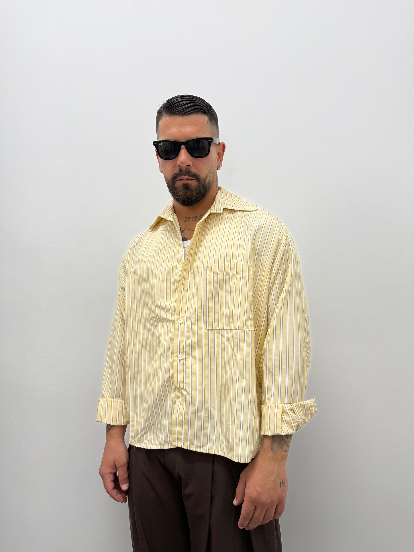 Camica Crop "SIDNEY" Rigata