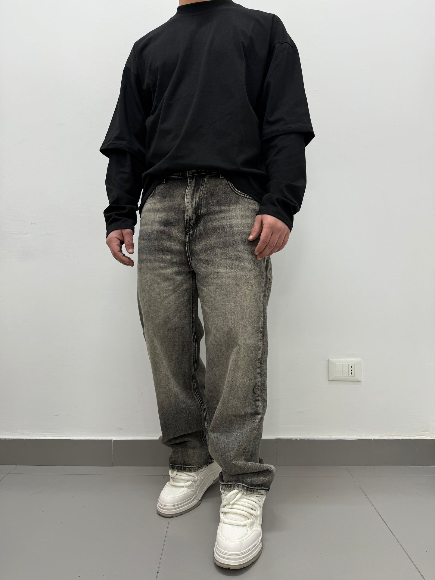 Baggy Grey Sabbiato