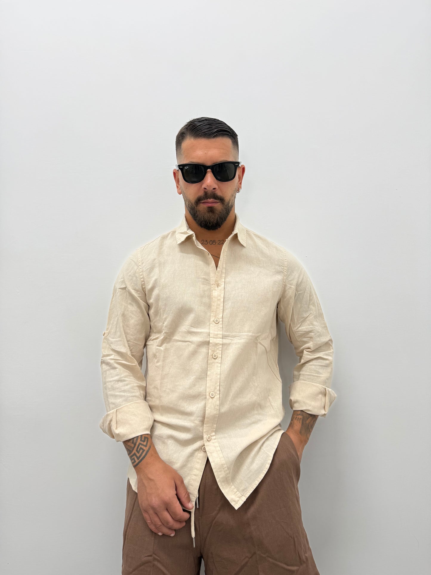 Camicia "OXFORD" In Lino