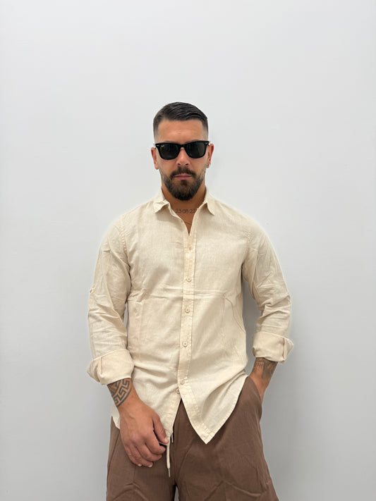 Camicia "OXFORD" In Lino