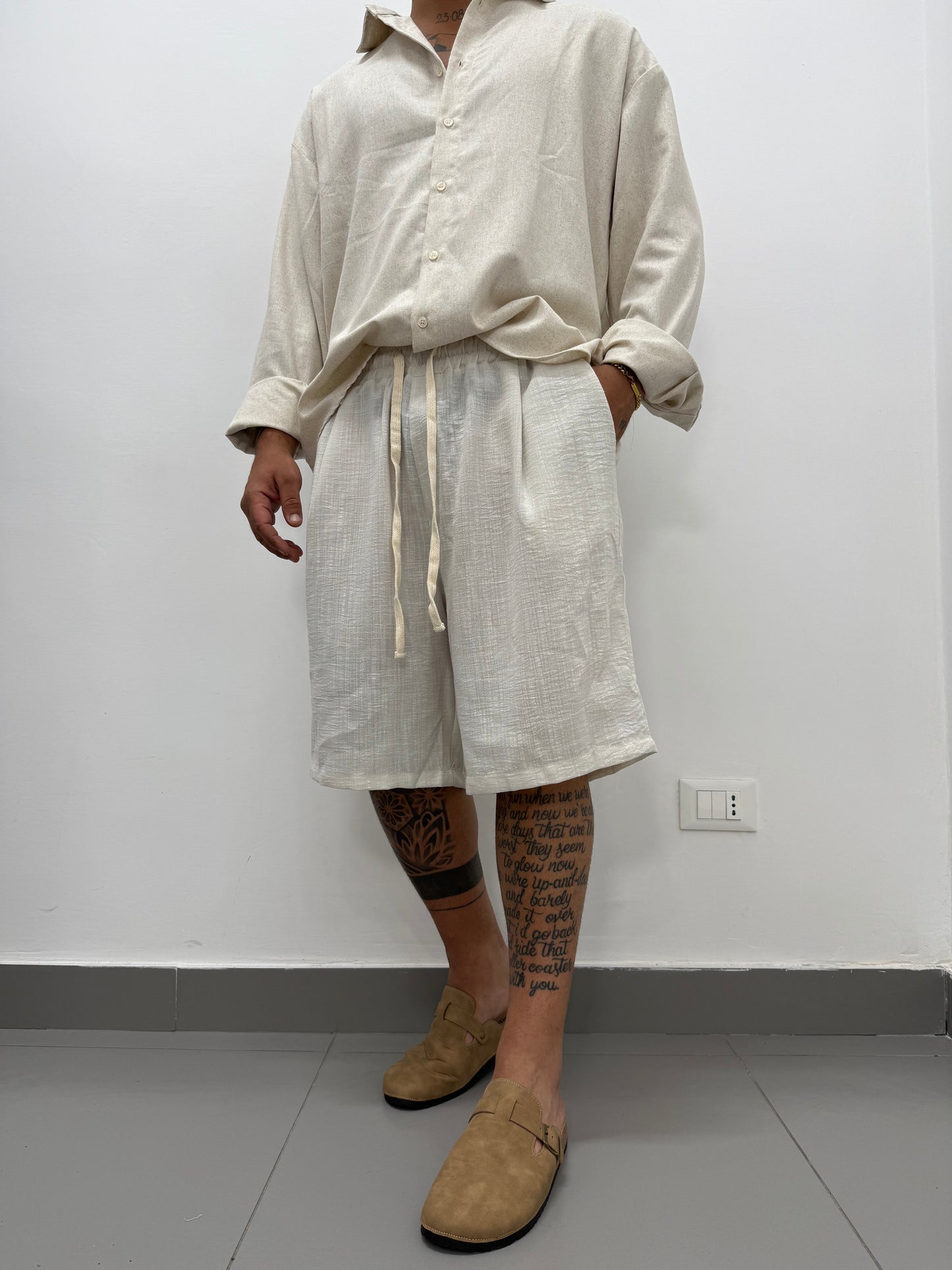 Bermuda "COMFORT" Misto Lino