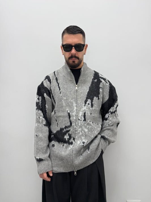 Cardigan "ABSTRACT" Zip