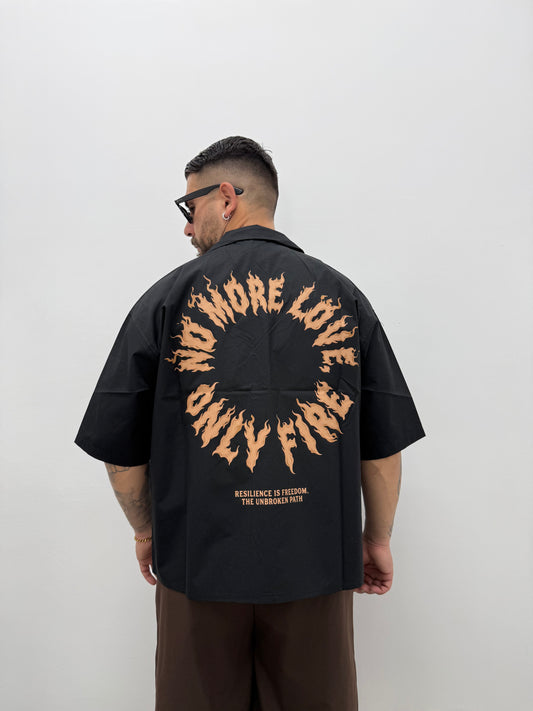Camicia "NO MORE LOV*" Crop
