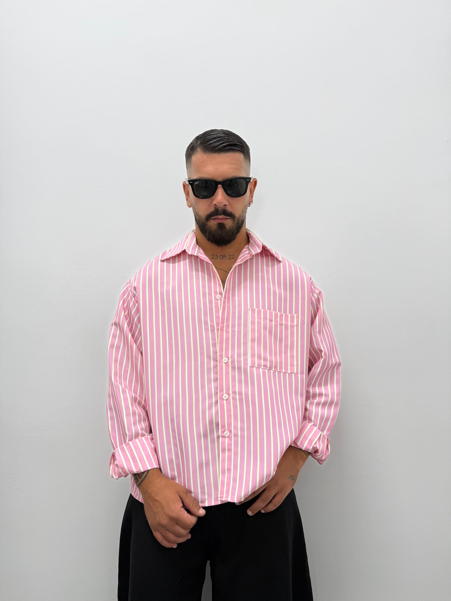 Camica Crop "SIDNEY" Rigata