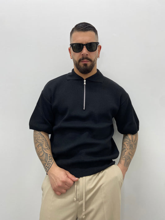 Polo in filo con Zip