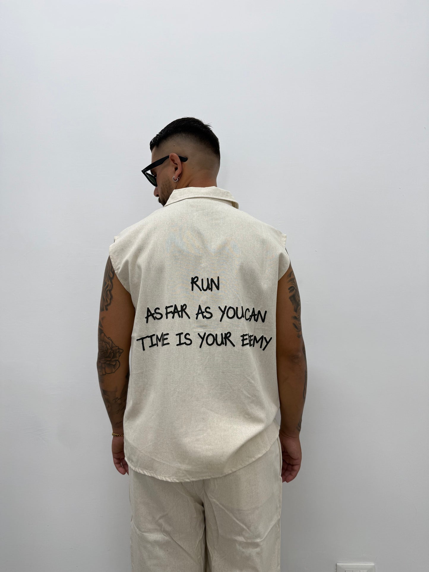 Camicia Smanicata "RUN" Archiive