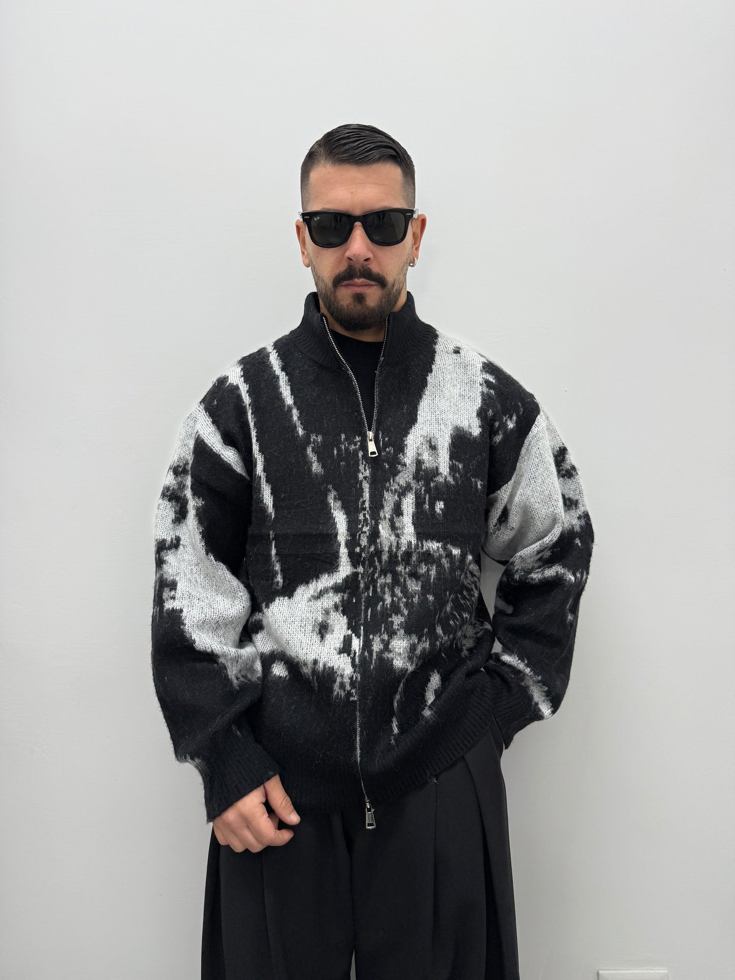 Cardigan "ABSTRACT" Zip