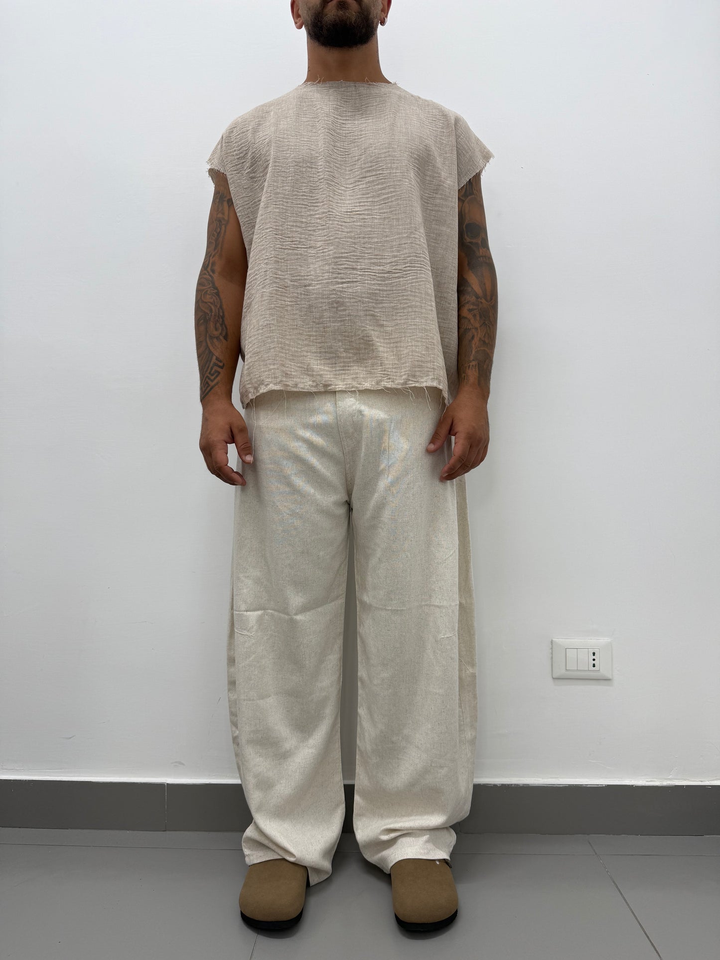Pantalone "BALLON" in Lino