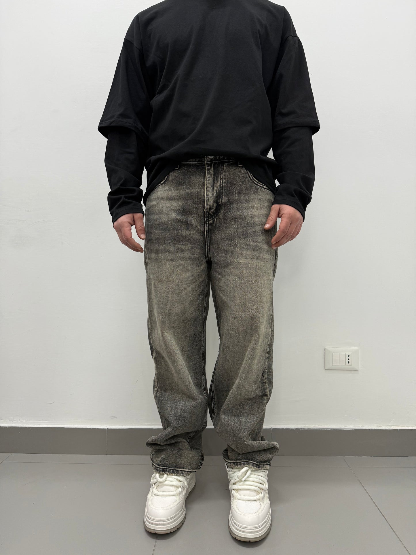 Baggy Grey Sabbiato