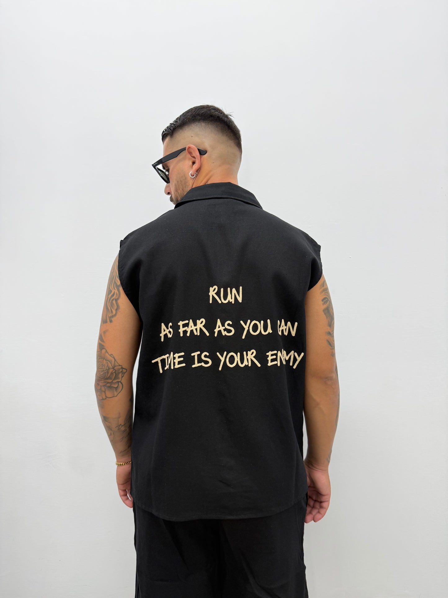 Camicia Smanicata "RUN" Archiive