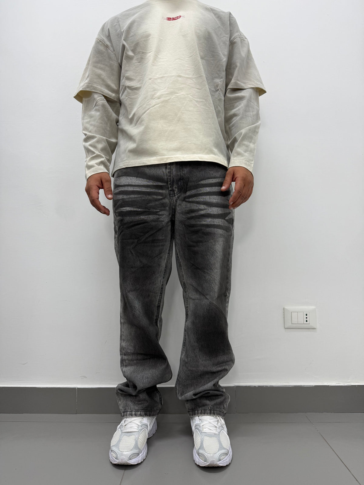 Jeans Baggy " WORK" Grey