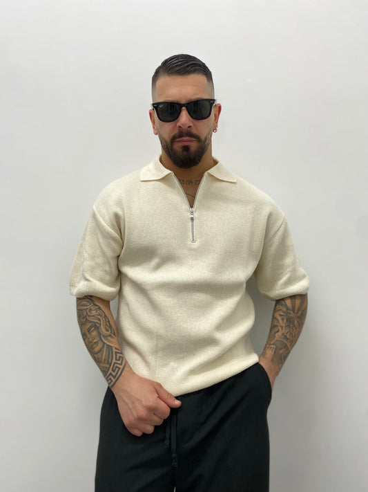 Polo in filo con Zip